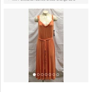 NWT Elie Tahari Janice Dress Orange Sz L